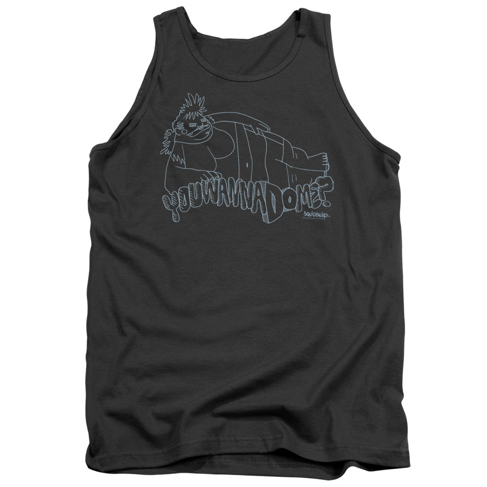 Squidbillies Krystal Mens Tank Top Shirt Charcoal