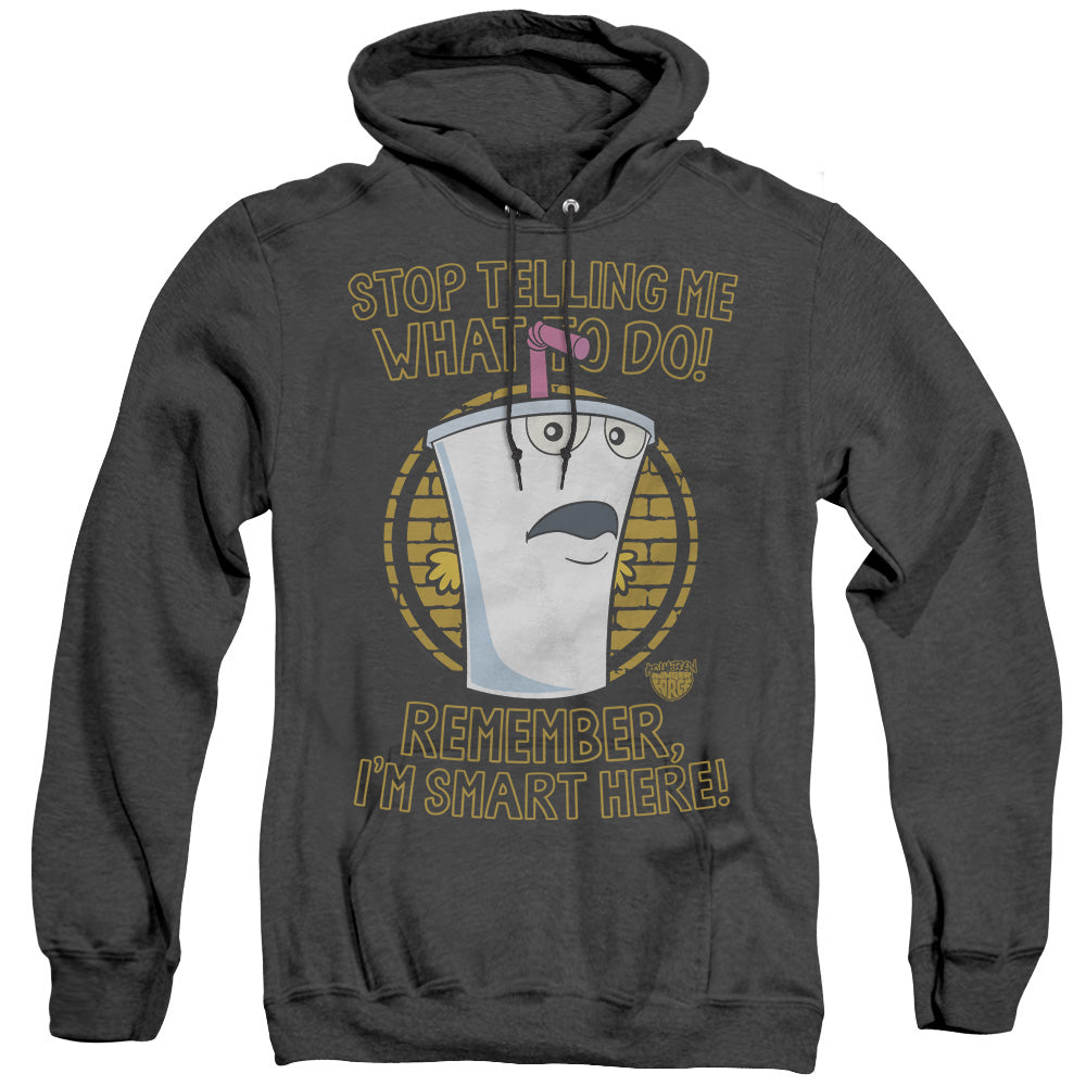 Aqua Teen Hunger Force Stop Heather Mens Hoodie Black