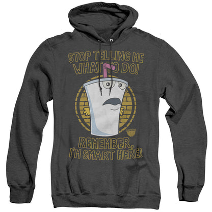 Aqua Teen Hunger Force Stop Mens Heather Hoodie Black Officially Licensed