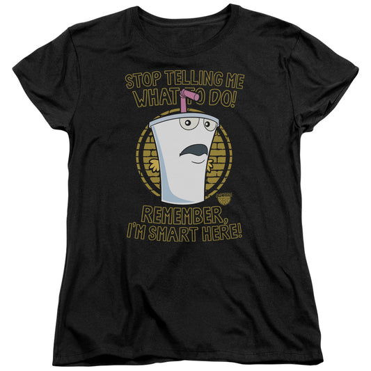 Aqua Teen Hunger Force Stop Womens T Shirt Black