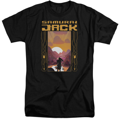 Samurai Jack Sunrise Mens Tall T Shirt Black Officially Licensed