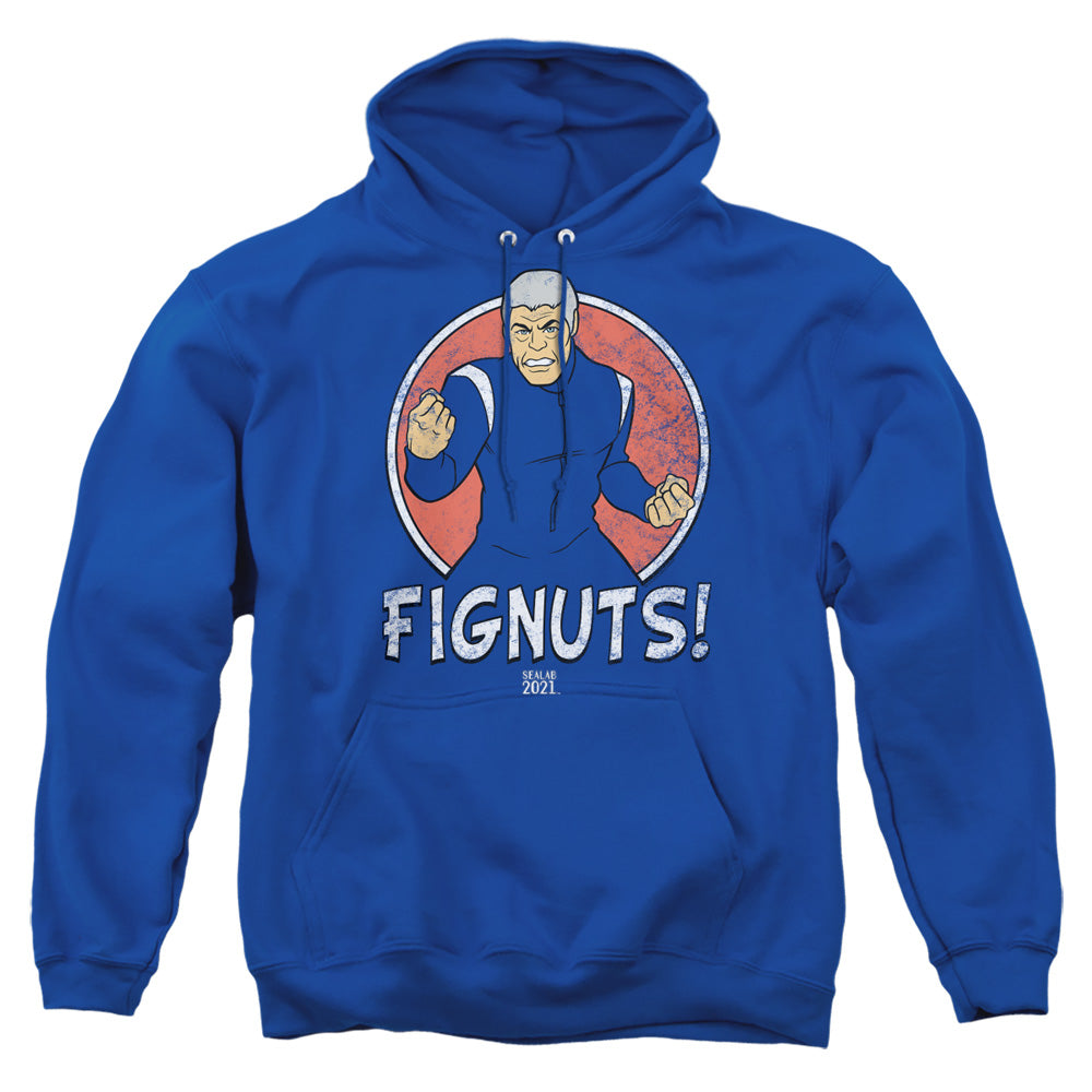 Sealab 2021 Fignuts Mens Hoodie Royal Blue Officially Licensed