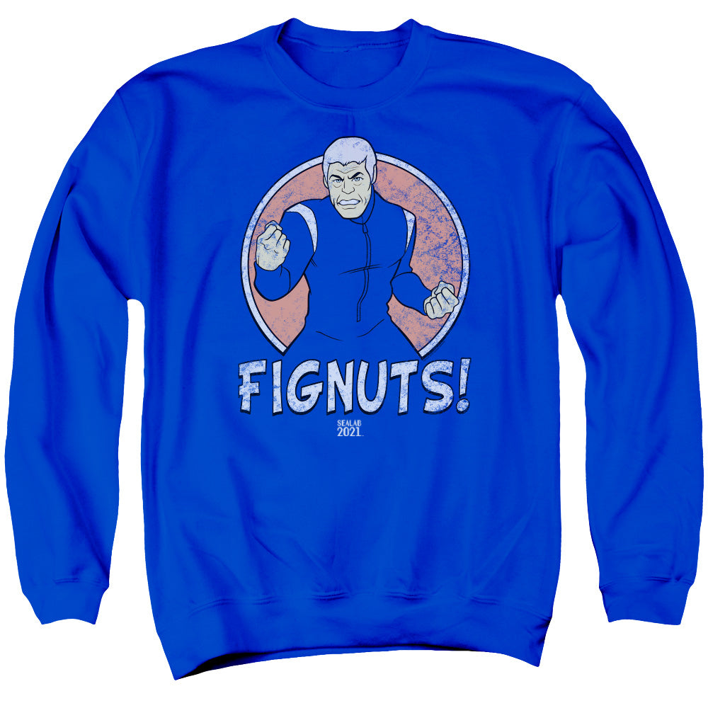 Sealab 2021 Fignuts Mens Crewneck Sweatshirt Royal Blue