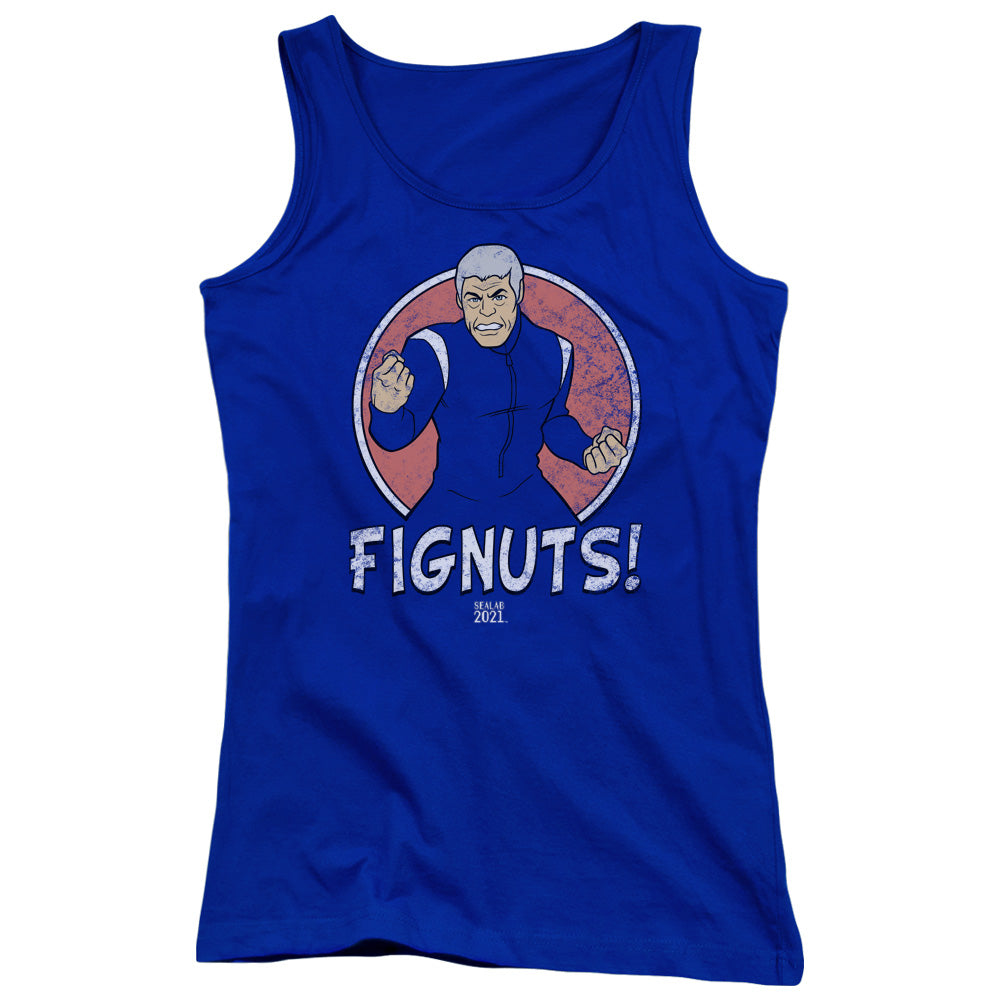 Sealab 2021 Fignuts Womens Tank Top Shirt Royal Blue