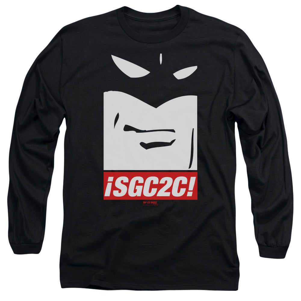 Space Ghost Sgc2c Mens Long Sleeve Shirt Black