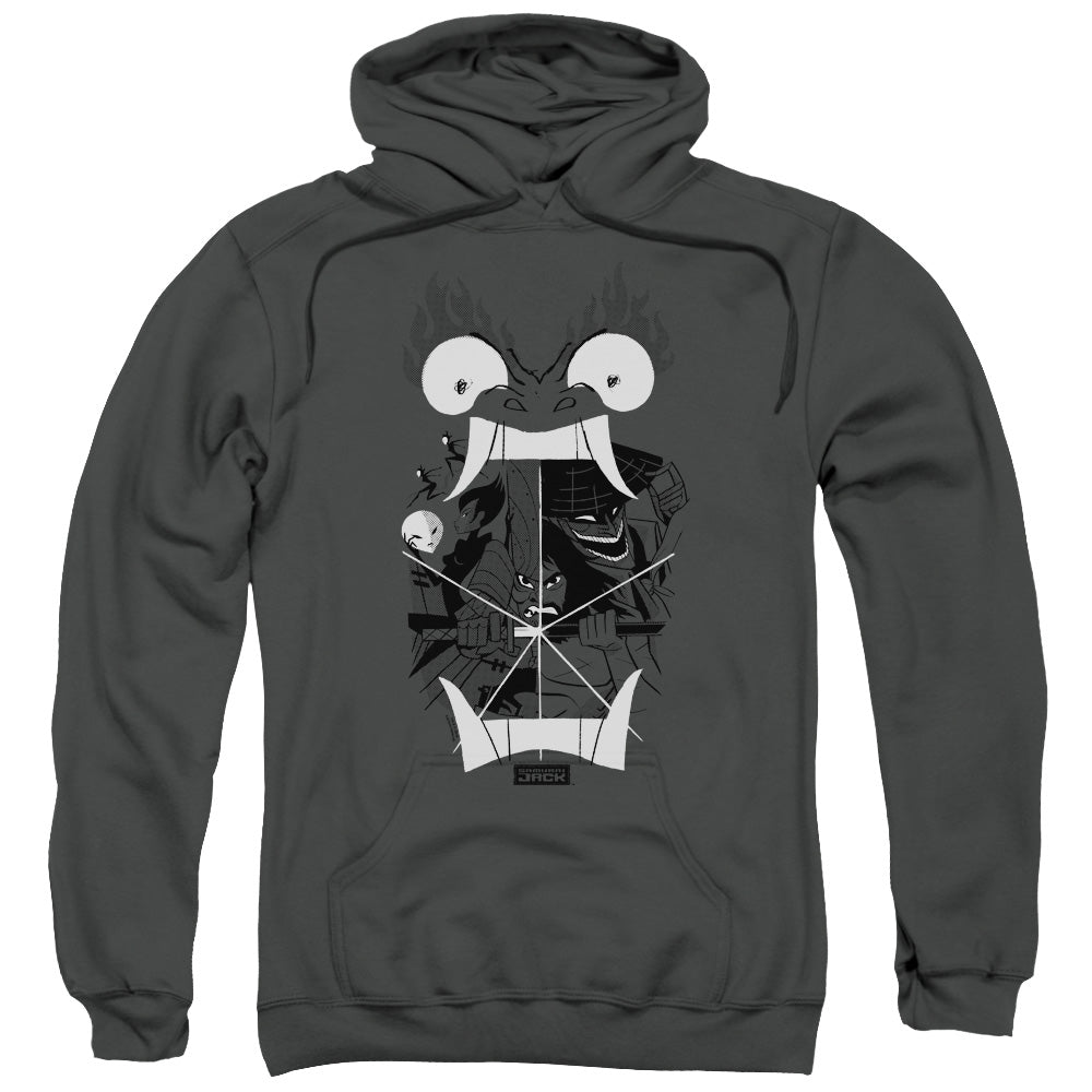 Samurai Jack Divisive Mens Hoodie Charcoal