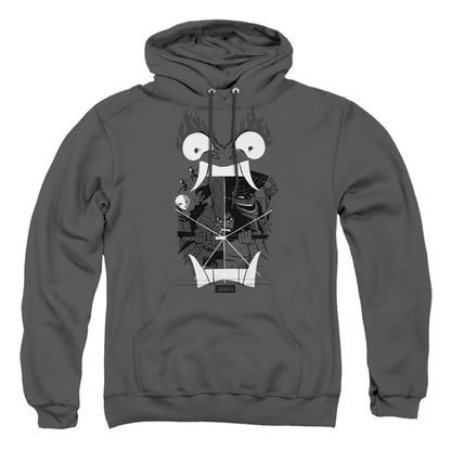 Samurai Jack Divisive Mens Hoodie Charcoal Officially Licensed