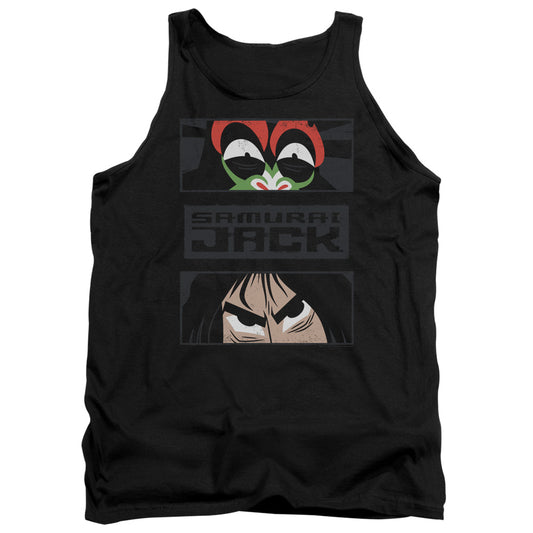 Samurai Jack Stare Down Mens Tank Top Shirt Black