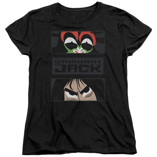 Samurai Jack Stare Down Womens T Shirt Black