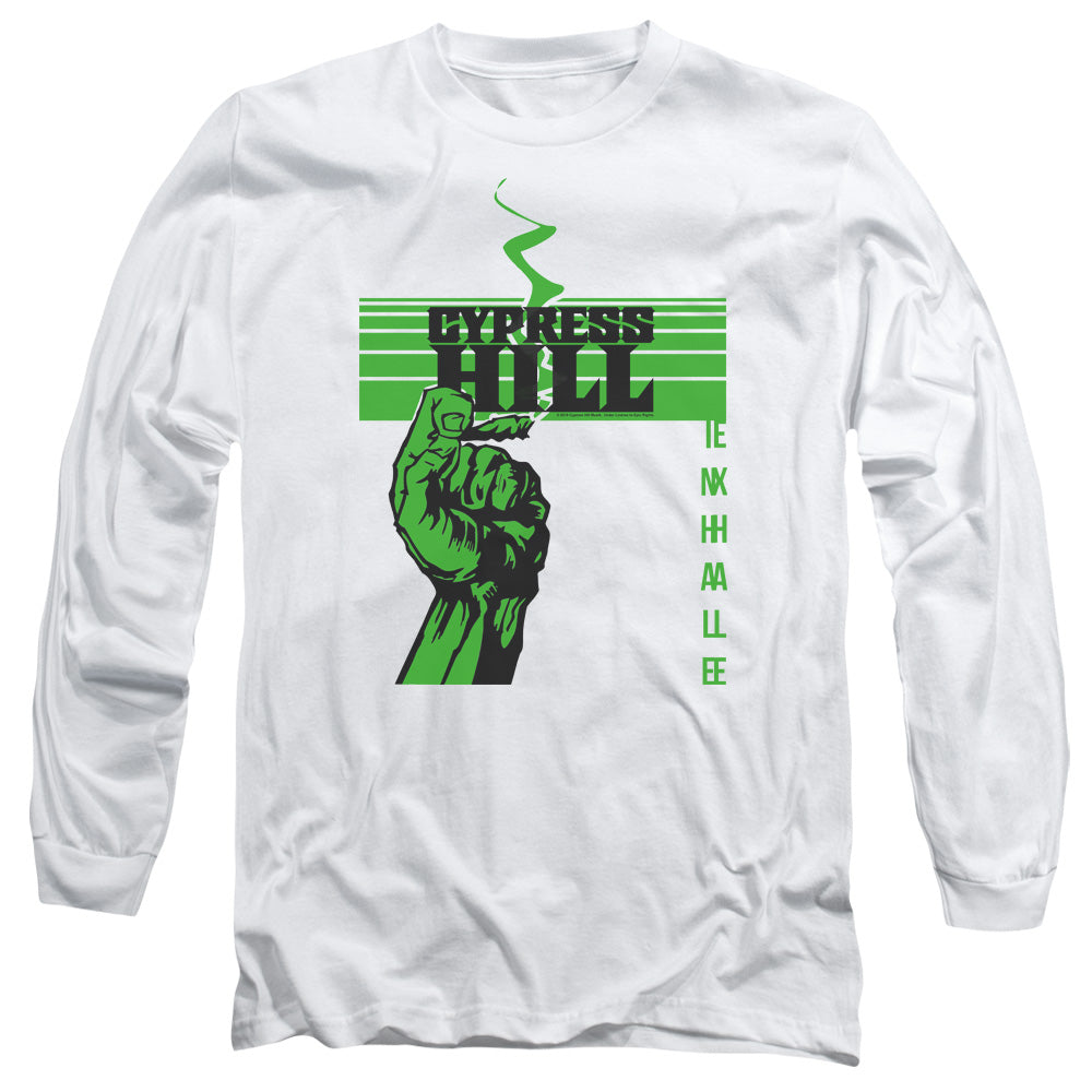 Cypress Hill Inhale Exhale Mens Long Sleeve Shirt White