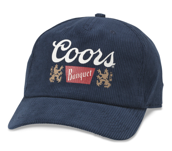 Coors Printed Corduroy Curved Bill Hat Navy Blue