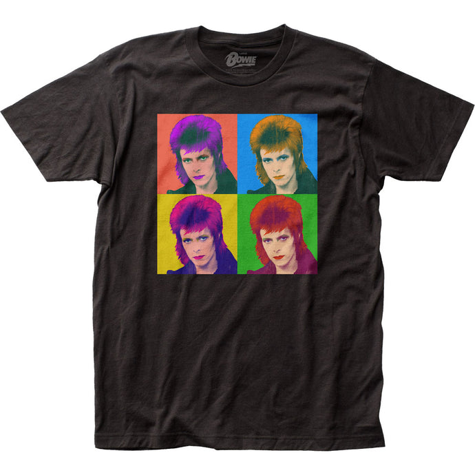 David Bowie Bowie Pop Art Mens T Shirt Black