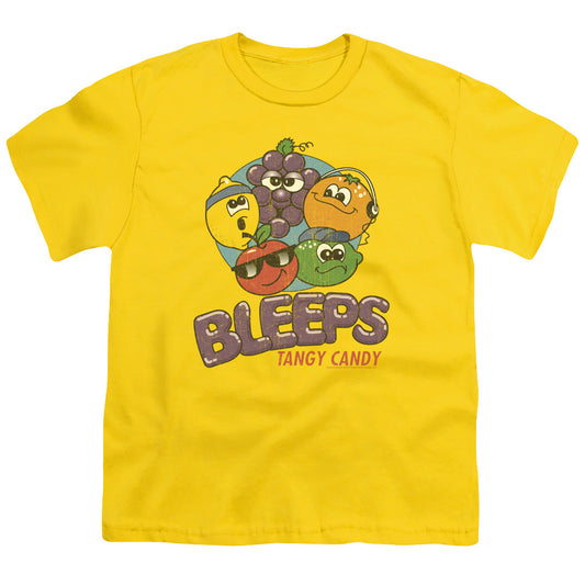 Dubble Bubble Bleeps Kids Youth T Shirt Yellow