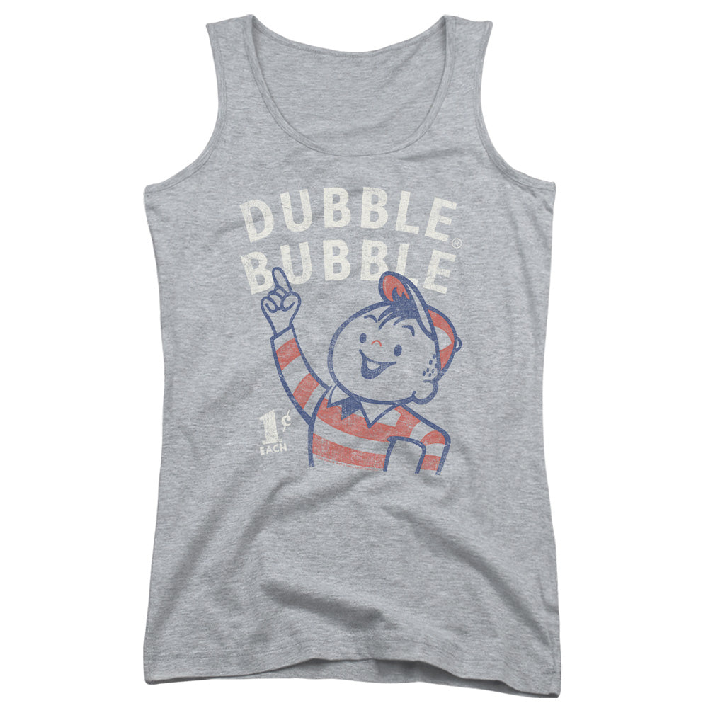 Dubble Bubble Pointing Womens Tank Top Shirt Athletic Heather