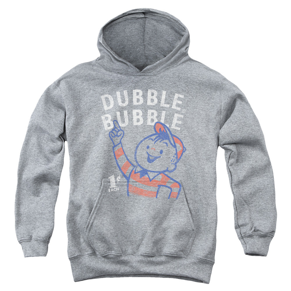 Dubble Bubble Pointing Kids Youth Hoodie Heather