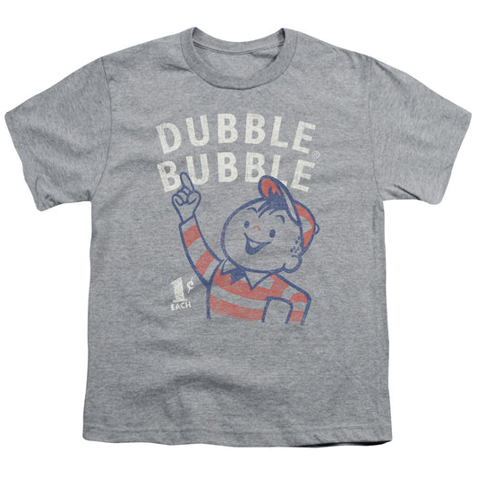 Dubble Bubble Pointing Kids Youth T Shirt Athletic Heather