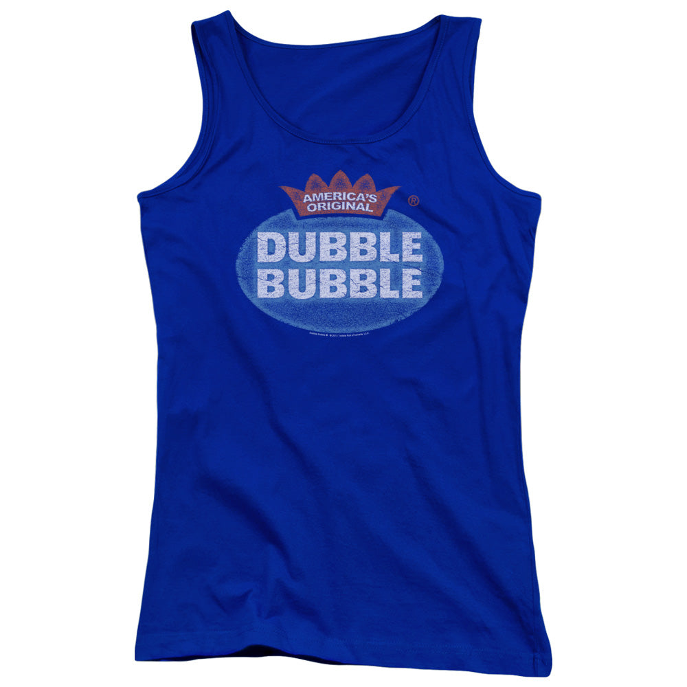 Dubble Bubble Vintage Logo Womens Tank Top Shirt Royal Blue