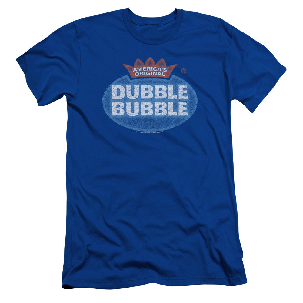 Dubble Bubble Vintage Logo Slim Fit Mens T Shirt Royal Blue