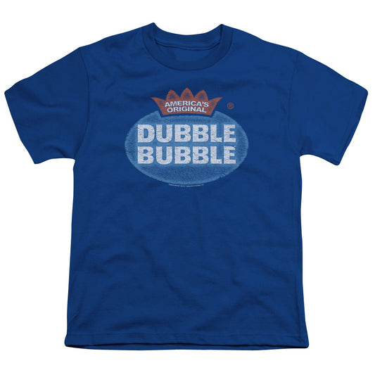 Dubble Bubble Vintage Logo Kids Youth T Shirt Royal Blue