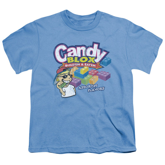 Dubble Bubble Candy Blox Kids Youth T Shirt Carolina Blue