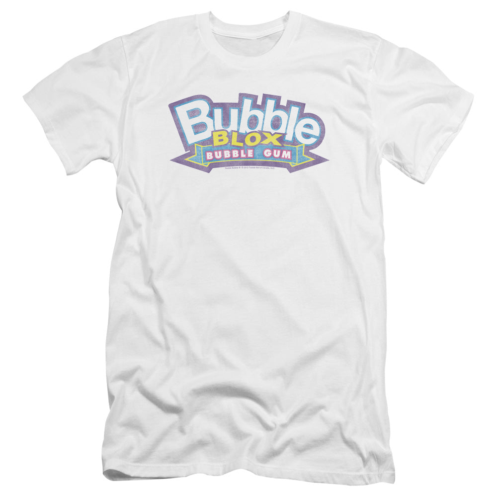 Dubble Bubble Bubble Blox Premium Bella Canvas Slim Fit Mens T Shirt White