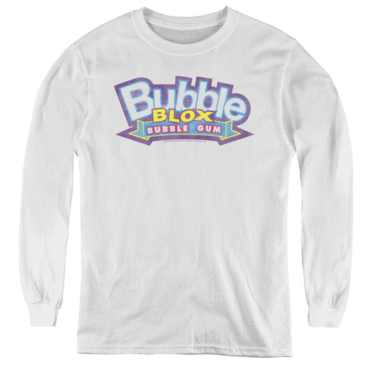 Dubble Bubble Bubble Blox Long Sleeve Kids Youth T Shirt White