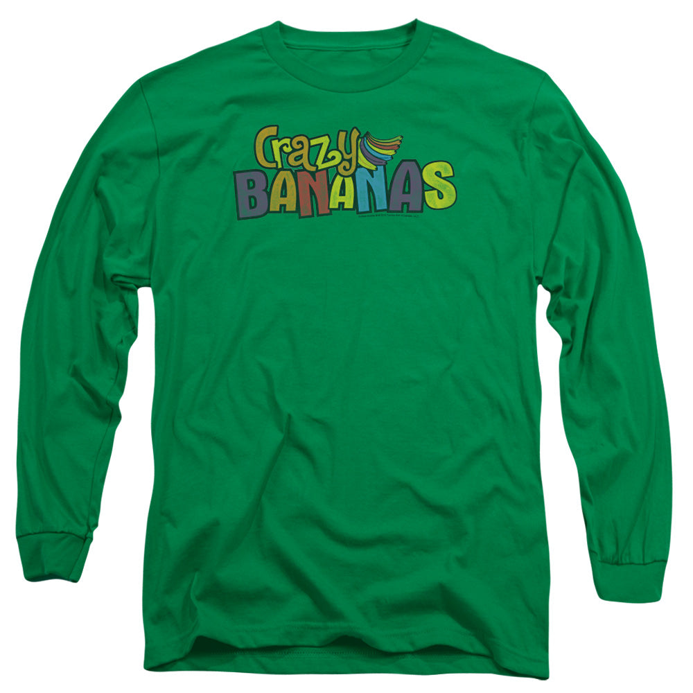 Dubble Bubble Crazy Bananas Mens Long Sleeve Shirt Kelly Green