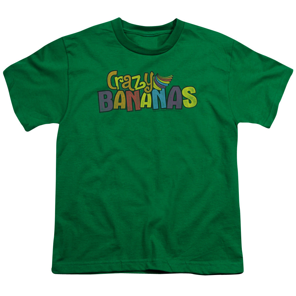 Dubble Bubble Crazy Bananas Kids Youth T Shirt Kelly Green