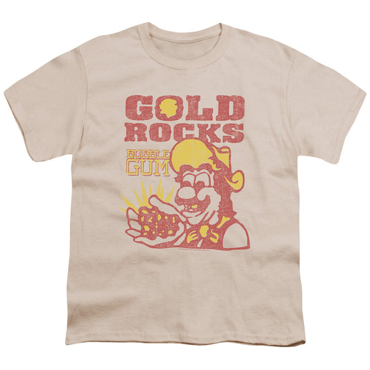 Dubble Bubble Gold Rocks Kids Youth T Shirt Cream