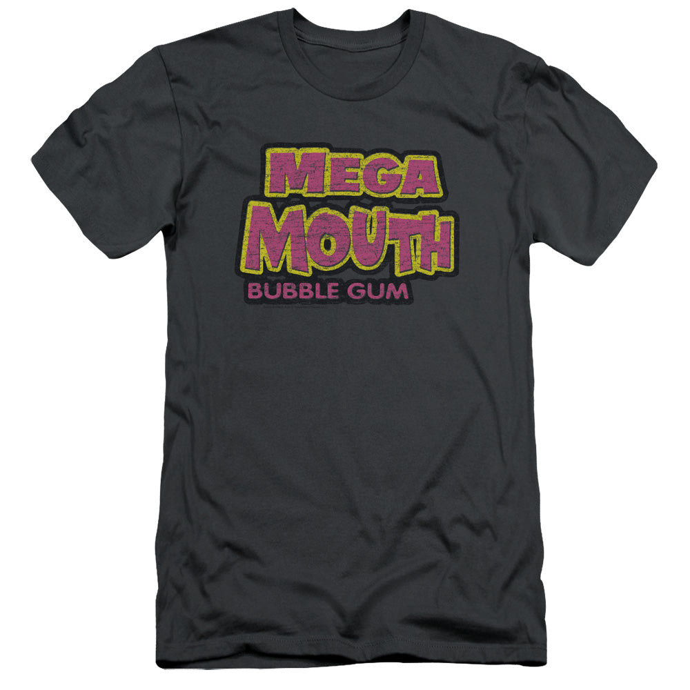 Dubble Bubble Mega Mouth Slim Fit Mens T Shirt Charcoal