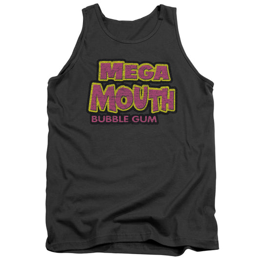 Dubble Bubble Mega Mouth Mens Tank Top Shirt Charcoal