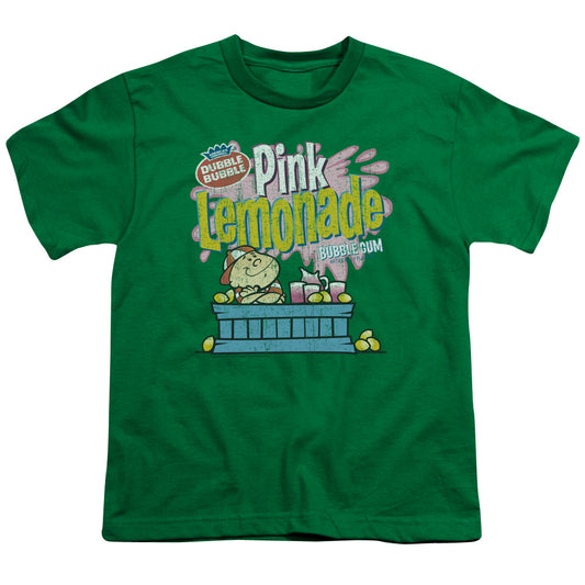 Dubble Bubble Pink Lemonade Kids Youth T Shirt Kelly Green Officially Licensed