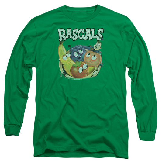 Dubble Bubble Rascals Mens Long Sleeve Shirt Kelly Green Officially Licensed Officially Licensed