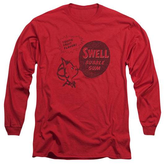 Dubble Bubble Swell Gum Mens Long Sleeve Shirt Red