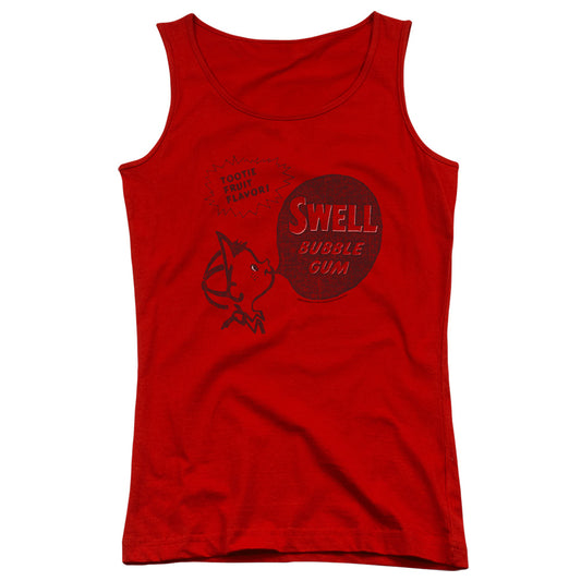 Dubble Bubble Swell Gum Womens Tank Top Shirt Red