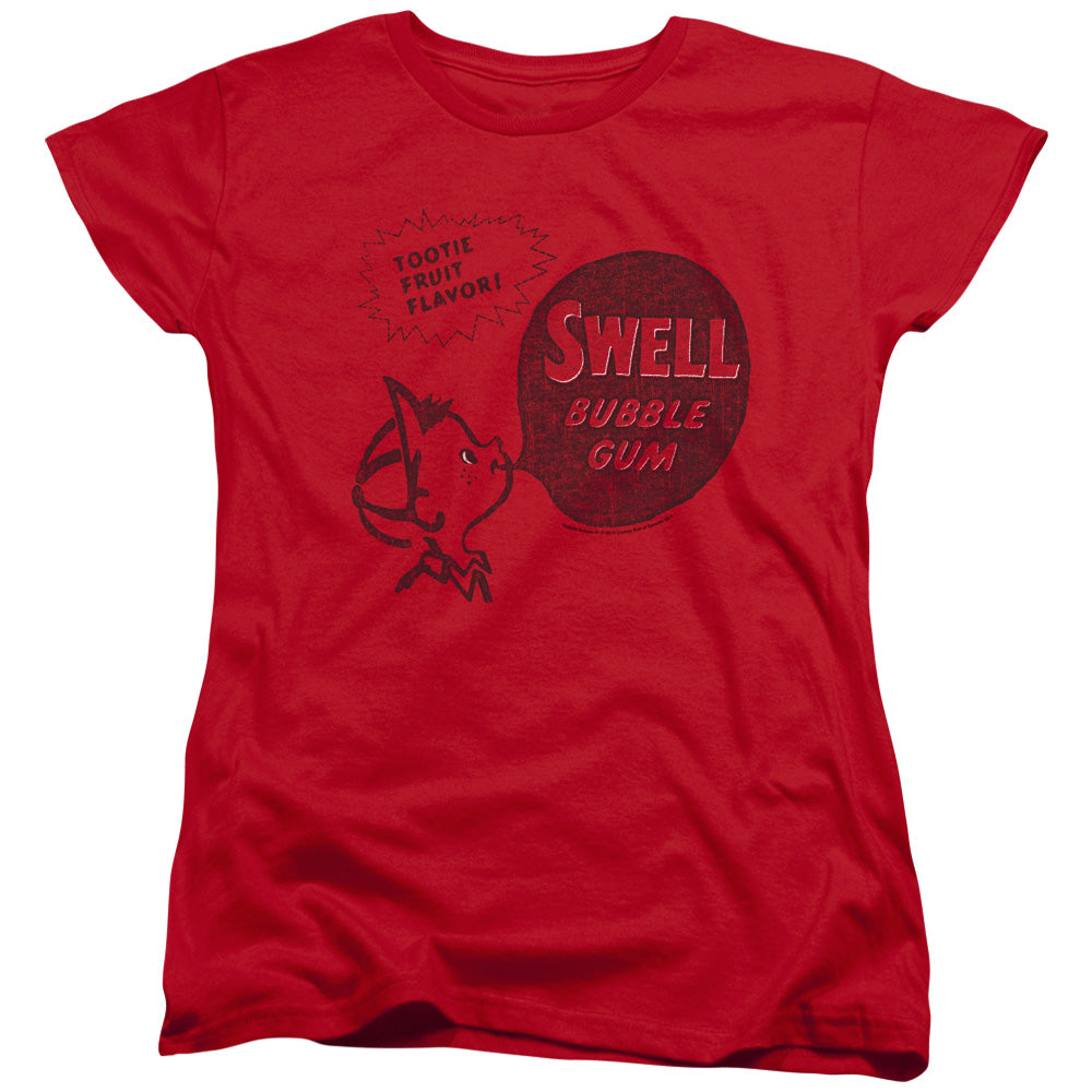 Dubble Bubble Swell Gum Womens T Shirt Red