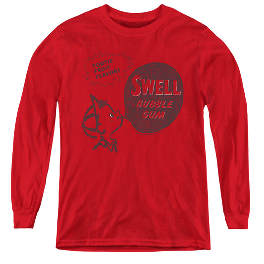 Dubble Bubble Swell Gum Long Sleeve Kids Youth T Shirt Red