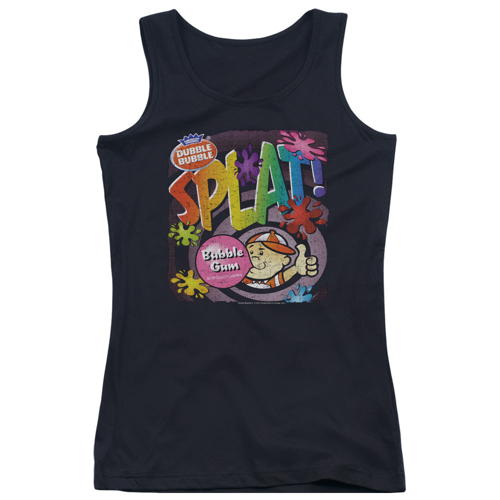 Dubble Bubble Splat Gum Womens Tank Top Shirt Black