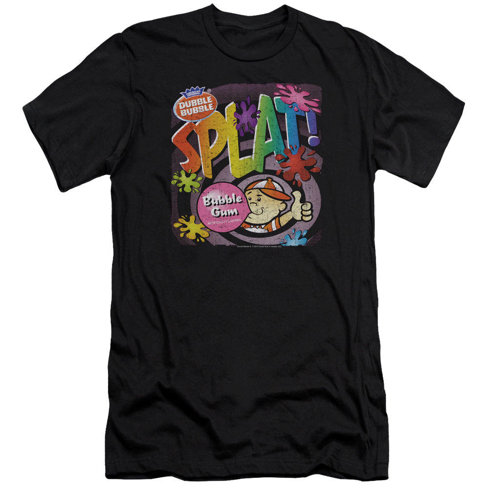 Dubble Bubble Splat Gum Premium Bella Canvas Slim Fit Mens T Shirt Black