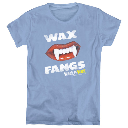 Dubble Bubble Wax Fangs Womens T Shirt Carolina Blue