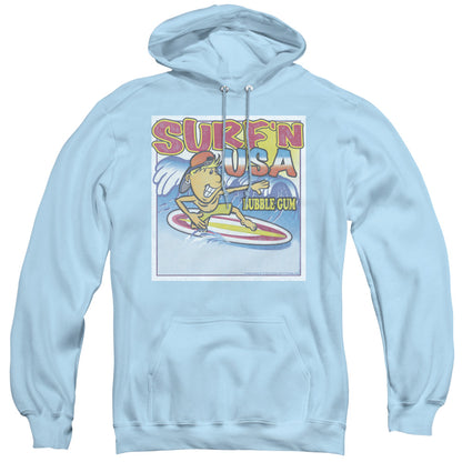 Dubble Bubble Surfn Usa Gum Mens Hoodie Light Blue