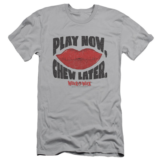 Dubble Bubble Play Chew Slim Fit Mens T Shirt Silver