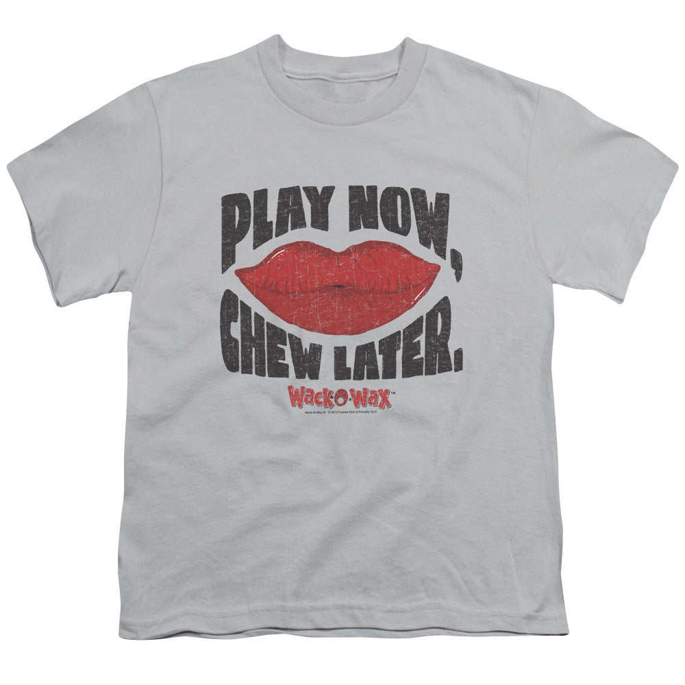 Dubble Bubble Play Chew Kids Youth T Shirt Silver