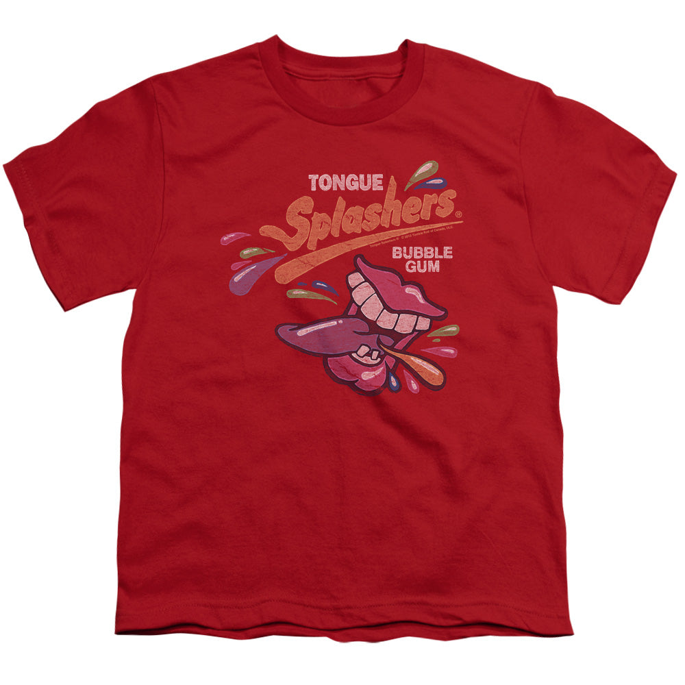 Dubble Bubble Distress Logo Kids Youth T Shirt Red