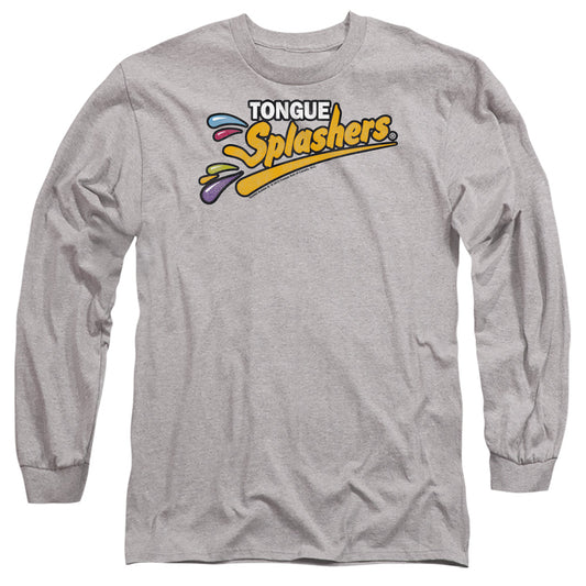 Dubble Bubble Tongue Splashers Logo Mens Long Sleeve Shirt Athletic Heather