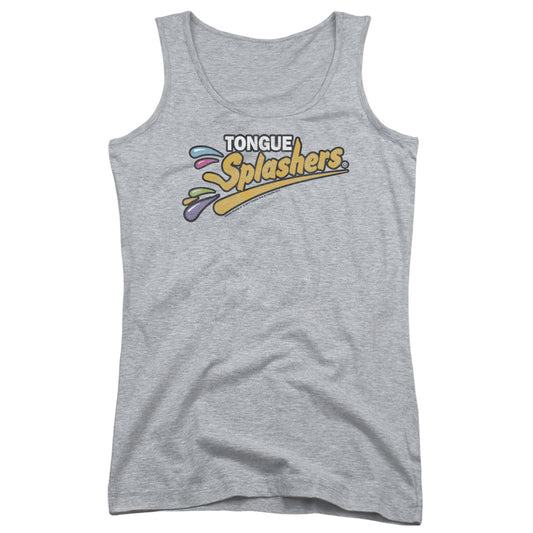 Dubble Bubble Tongue Splashers Logo Womens Tank Top Shirt Athletic Heather