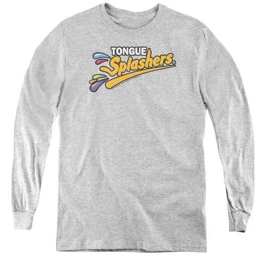 Dubble Bubble Tongue Splashers Logo Long Sleeve Kids Youth T Shirt Athletic Heather