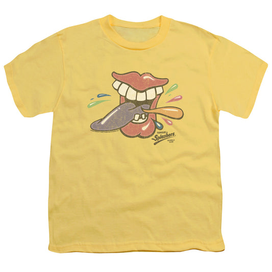 Dubble Bubble Rolling Tongue Kids Youth T Shirt Banana