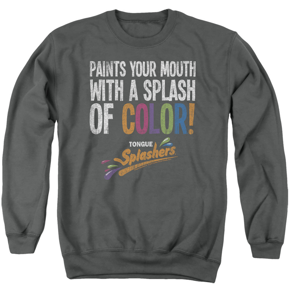 Dubble Bubble Paints Your Mouth Mens Crewneck Sweatshirt Charcoal