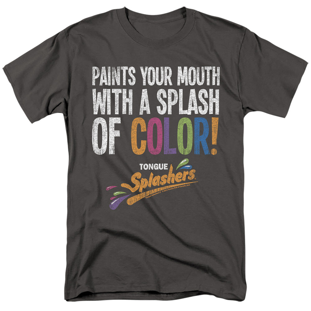 Dubble Bubble Paints Your Mouth Mens T Shirt Charcoal